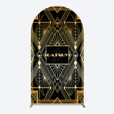 Lofaris Elegant Black Gold Gatsby Birthday Arch Backdrop